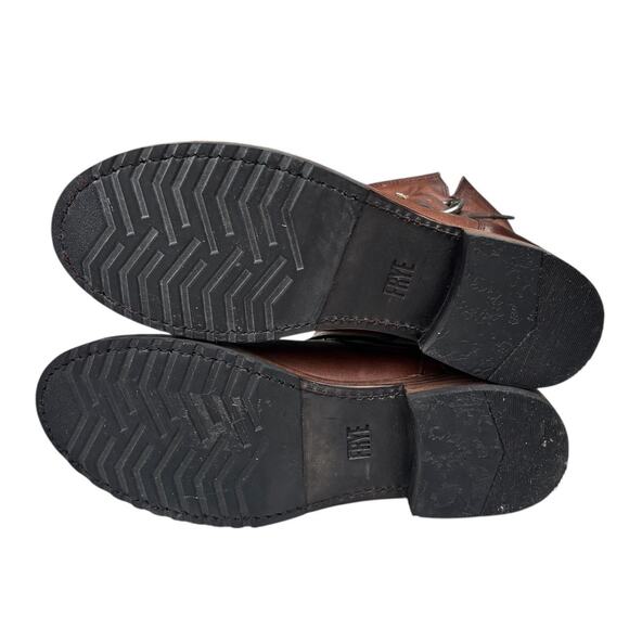 Frye Veronica Bootie Leather Motorcycle Boot Women's Size 8B Buckle - Picture 7 of 9